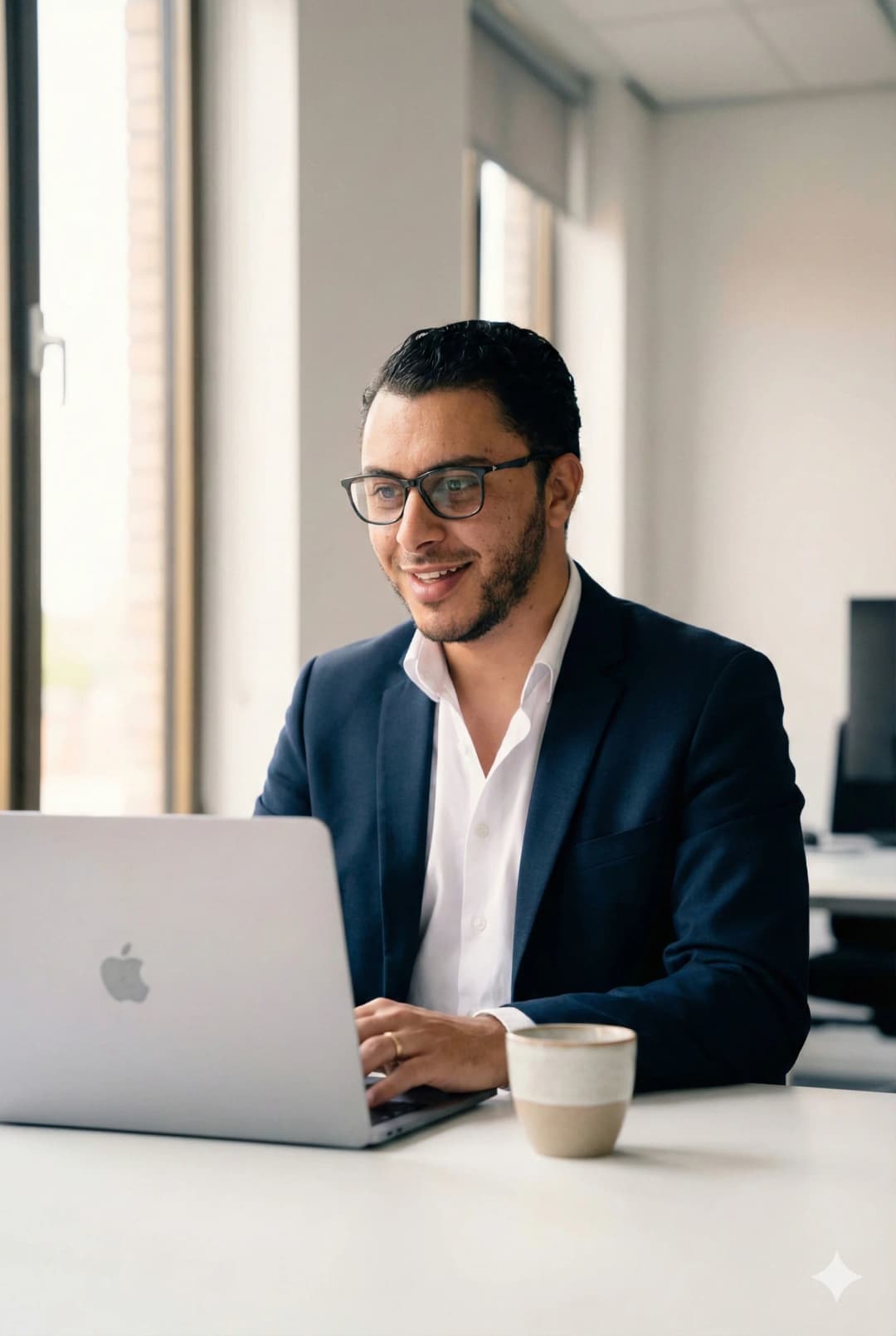 Ondernemer multitasking